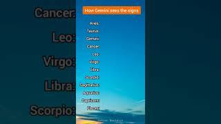 How Gemini sees the signs  - Zodiac Signs Shorts #shorts