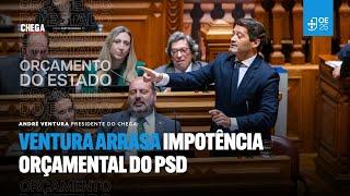 Ventura arrasa impotência orçamental do PSD