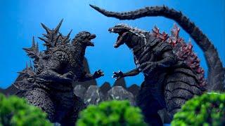 GODZILLA ULTIMA VS GODZILLA MINUS ONE an epic battle stop motion