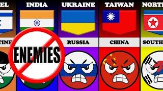 Enemy Nation From Different Countries | Comparison