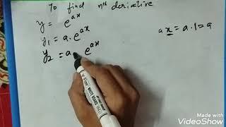 How to find the nth derivative of exponential function