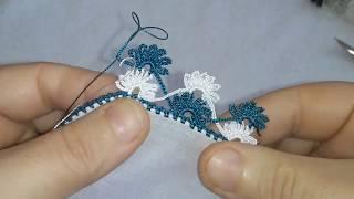 #croche#puntillas#handmade#472.tığ oyası iğneden tığa tek sırada çift sıra giden model