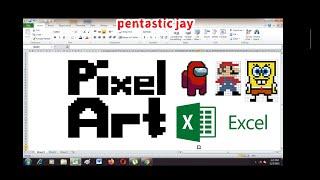 How to make a PIXEL Art using EXCEL | pentastic jay