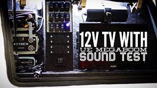 Pedro the Patrol's 12V tv with UE Megaboom Sound test