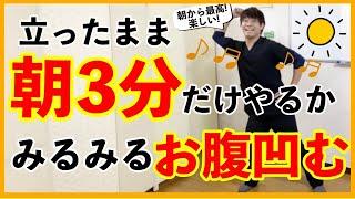 毎朝やると1ヶ月でみるみる下腹凹む！お腹痩せ【初級用】朝エクササイズ