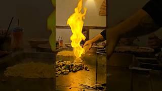 Hibachi fire #family #food #hibachi #kidfun