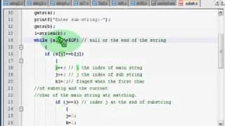 Finding subString in a String   C Program