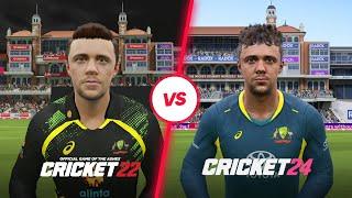 Cricket 24 vs Cricket 22:  The ULTIMATE Graphics Comparison