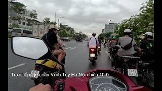 Qua cầu Vĩnh Tuy Hà Nội Mực nước trên sông Hồng đã đạt báo động 2 | chiều 10-9