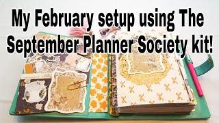 My February setup using The September Planner Society kit | Planning With Eli