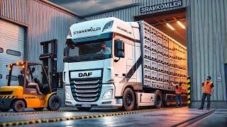 POV Truck Driving DAF XF 480 2025 Self Unloading