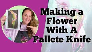 #437 Making A Fluid Art Flower With A Palette Knife! Using TLP Luck, Limeade, and Chiffon #art