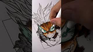 Drawing Izuku Midoriya/Deku from Boku no Hero Academia by tiktok @WyRich | #shorts