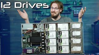 TWELVE Hard Drives in a 1U Chassis! - Tyan GT86C Build and Review