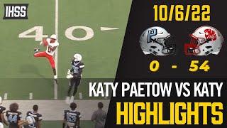 Katy Paetow vs Katy - 2022 Week 7 Football Highlights