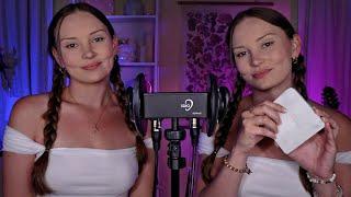 ASMR Twin Tapping and Scratching Triggers ‍️