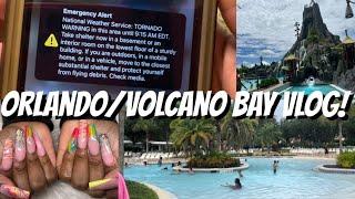 VLOG: family trip to Orlando, stuck in Hurricane Debby, tornado warning & Volcano Bay... |KAY SHINE