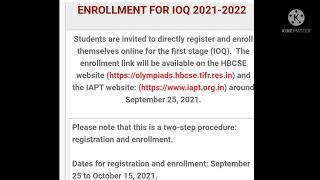 HBCSE,NSE,IOQM/B/P/A/C,IOI, ZIO,ZCO Olympiads 2021 Enrollment!!