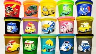 로보카폴리 친구들과 함께 재미있는 플레이도우 찍기 놀이!! Robot Car Poli Play-Doh