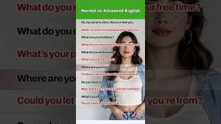 Normal English vs Advanced English | NO.2_Greetings | #shorts #vocabulary #learnenglish #quiz