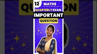 12th Maths  Quarterly Question paper 2024 |12th Maths  important questions 2024