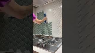 How to install a tile backsplash! This is very approachable! #kitchenrenovation #tilebacksplash