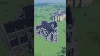 Abandoned Insane Asylum and Gothic Church - Minecraft Timelapse #minecraft #minecraftshorts