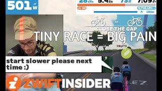 @ZwiftInsider destroyed me! - Tiny Races Stage 1 Hilly Route Reverse