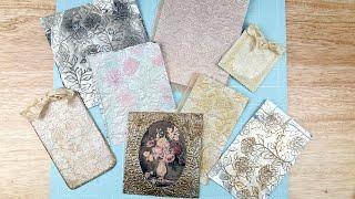Unique Embossed Tea Bag and Aluminum Foil Technique Junk Journal, Card Making, Mixed Media Art