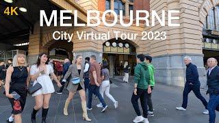 Melbourne City CBD Virtual Tour 2023 4K Australia