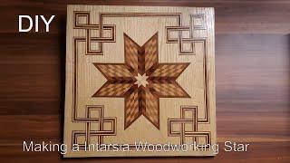 DIY Marquetry Woodworking - Star Pattern