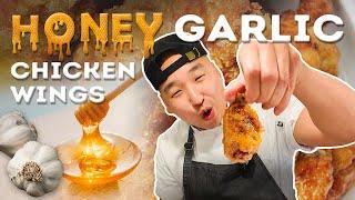 The Most Addictive Honey Garlic Chicken Wings Ever! 