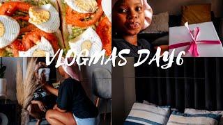 Vlogmas Day 6 | Home Vlog: Making Breakfast, New Headboard, Unboxing Packages | Clean With Me