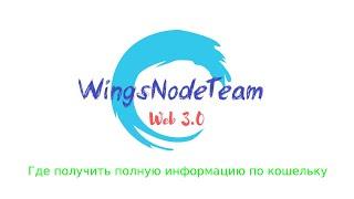 Где посмотреть всю информацию по кошельку | WingsNodeTeam