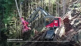 Komatsu forestry equipment for rugged terrain