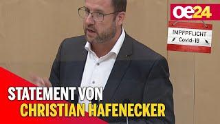 Debatte zur Impfpflicht: Statement von Christian Hafenecker