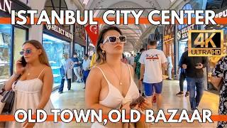 ISTANBUL TURKEY CITY CENTER 4K WALKING TOUR OLD TOWN MARKETS,SHOPS,GRAND BAZAAR,EMINONU STREET FOODS