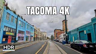 Tacoma, Washington Afternoon Drive 4K - Tacoma Port, Downtown, Tacoma Dome