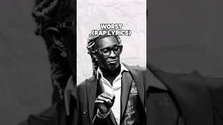 The Worst Rap Lyrics in HipHop