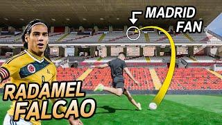 CAN RADAMEL FALCAO HIT A RIVAL FAN IN THE STADIUM?