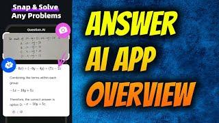 Answer.Ai - Your Ai Tutor App Overview