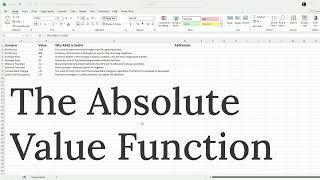 How to Use the ABS Function in Excel for Absolute Values