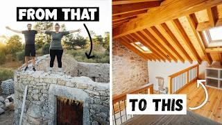 Couple Buy ABANDONED Barn and RENOVATE it into Stunning TINY HOUSE | Start to Finish Timelapse