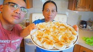 How to make Banh Beo ( Vietnamese Steamed Rice Cake) Cooking with MOMMA TRAN | Recipe | MUKBANG