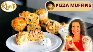 Pizza-Muffins / Partysnack/Fingerfood/Buffet/einfach & schnelles Rezept/Khellis Backwelt