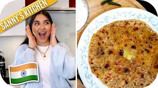 FLADENBROT mit KARTOFFEL FÜLLUNG  Alo de Parothe REZEPT - Sanny's Kitchen | Sanny Kaur