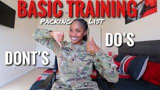 MILITARY MONDAY: ARMY BASIC TRAINING PACKING LIST 2022 | WHAT TO AND NOT TO BRING | ARMY HAIRSTYLES