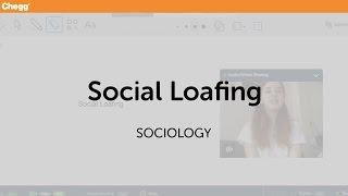 Social Loafing | Sociology | Chegg Tutors