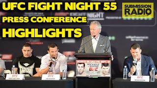 Michael Bisping & Luke Rockhold RIP INTO EACH OTHER at UFC Fight Night 55 Press Conference
