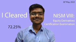 Ep#13 I Cleared NISM Series VIII: Equity Derivatives Certification Examination!